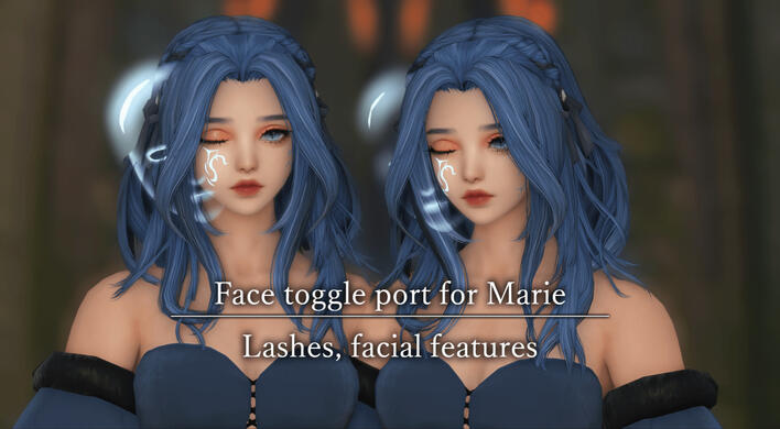 Replace lashes, add additional feature toggle to sculpt